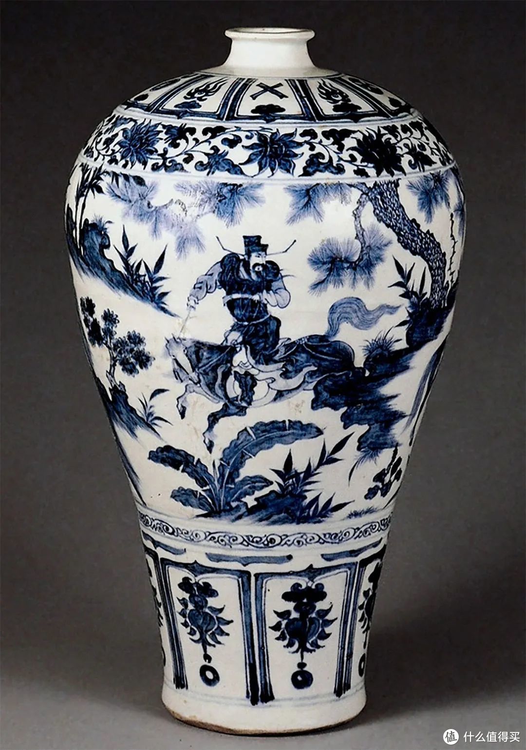 元青花萧何月下追韩信梅瓶,南京市博物馆藏 ©网络